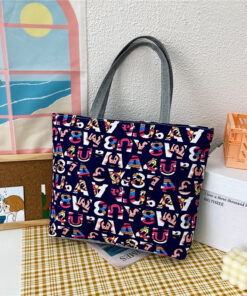 canvas lady bag with different patterns